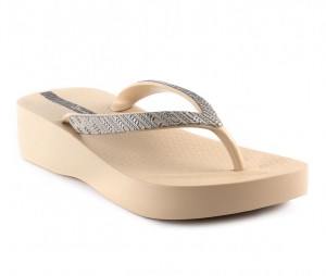Ipanema Mesh Infradito Donna Beige Argento | NZIF61759