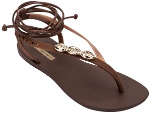 Ipanema Salty Strappy Sandali Donna Marroni Oro | PWZD72459