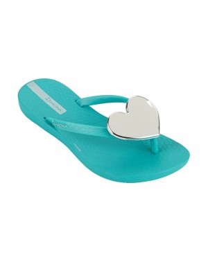 Ipanema Wave Heart Infradito Bambino Blu Argento | CQUB51478