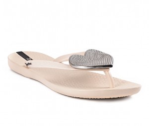 Ipanema Wave Heart Infradito Donna Beige Argento | JAES02189