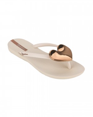 Ipanema Wave Heart Infradito Donna Beige Marroni | GWOK21304
