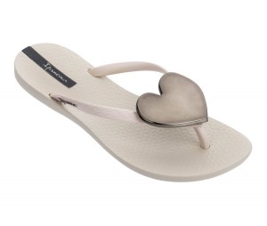 Ipanema Wave Heart Infradito Donna Beige Nere | ATIW40275