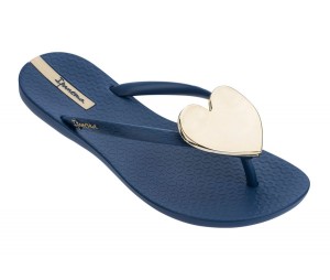 Ipanema Wave Heart Infradito Donna Blu Oro | LITZ16548
